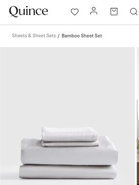 Quince Bamboo Sheet Set in Light Gray
